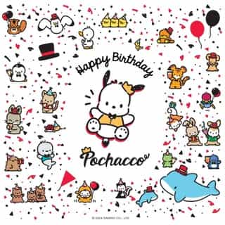 Happy Birthday Pochacco! 🎂 Celebrate your favorite Leap Year pup with 20% off #Pochacco gifts online today only! Use code HBD2024-PC at checkout.⁠
⁠
P.S. Head over to stories for new wallpapers celebrating his 35th Anniversary 🎈