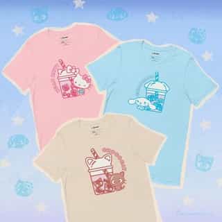 New year, new Sanrio tees! Tag your boba-loving friend 🧋💕 Link in bio to shop.