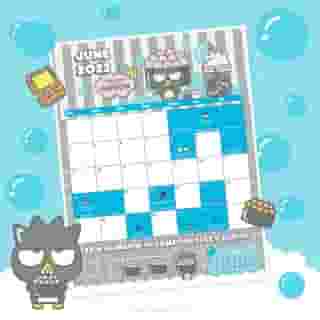 Say hello to a new month with #Badtzmaru 🗓🖤 Tap the link in bio to download the Friend of the Month calendar for June! #SanrioFOTM