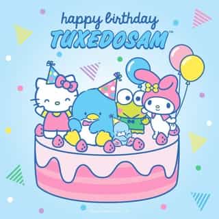 Happy birthday to our dapper friend, Tuxedosam 🎂✨ Celebrate with 20% off #Tuxedosam gifts online with code HBDTUXEDOSAM today only. Link in bio to shop!