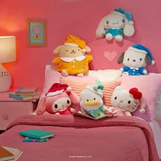 Sweet dreams 🌙 Stay snoozing with our new, cozy Hello Kitty and Friends plush 💤✨ Link in bio.