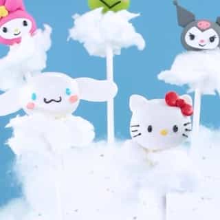 Learn how to make supercute cake pops featuring Hello Kitty and Cinnamoroll! These tasty treats are extra sweet thanks to the adorable cotton candy clouds ☁️ Link in bio to watch now on the #HelloKittyandFriends YouTube channel!