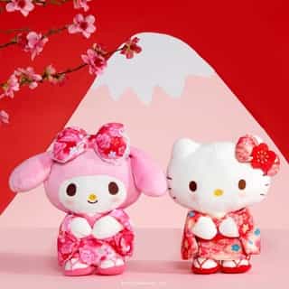 Enjoy the magic of the blossoming cherry trees with Hello Kitty and My Melody 🌸✨ Link in bio to shop!