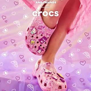 Supercute from bow to toe. Hello Kitty and Friends 🎀 @Crocs are here!​ Link in bio to shop.