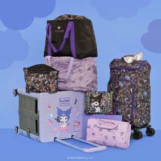 OMW! 💜 Make Kuromi your next travel buddy with the cheekiest travel must-haves. Link in bio.