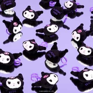 Kuromi is mischievous, troublesome, and now available as a limited-edition mascot clip! 💜 Get our Friend of the Month gift FREE when you spend $50 or more in Sanrio stores and online - no code needed! Link in bio to shop. #SanrioFOTM