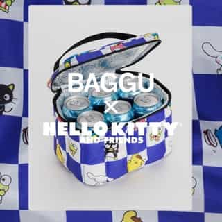 Join the Sanrio squad with the new checkered lunch bag from @baggu 💙 Plus, select styles are now back-in-stock!✨ Link in bio to shop.