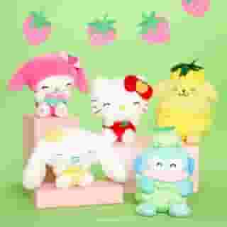 Add to cart ➡️ 🛒🍓 Get a free mystery Hello Kitty eraser with any purchase of a plush from our new Fruit Series! Link in bio to shop.