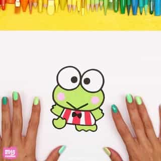 Who’s red and white and green all over? Learn to draw Keroppi in a new How To Draw Video on the #HelloKittyandFriends YouTube channel! Link in bio.