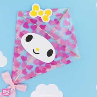 Try this fun DIY craft featuring TWO supercute friends! Follow along on the #HelloKittyandFriends YouTube channel to make this paper kite craft. 🎀🪁 Link in bio!⁠