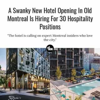 The hospitality industry was hit hard by the pandemic, so this is a great opportunity for aspiring hotel workers.⁠
⁠
*Click the link in @mtlblog bio for the full story! ⁠
⁠
📸:  @humanitihotelmontreal⁠
