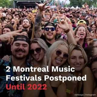 Two major Montreal music festivals were officially postponed until 2022.⁠
⁠
*Click the link in @mtlblog bio for the full story! ⁠
