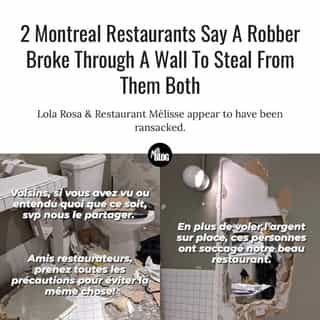 "Then they went into our office and somehow busted open the safe [...] It is a big cost for damages to us."⁠
⁠
*Click the link in @mtlblog bio for the full story! ⁠
⁠
📸: @restaurant.melisse⁠
