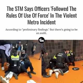 A viral video of the incident posted to social media shows two STM officers holding an individual down on the station floor.⁠
⁠
*Click the link in @mtlblog bio for the full story! ⁠
⁠
📸: whoisdeelan via Twitter⁠
