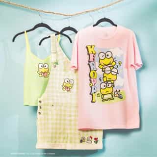 Straight from Donut Pond 💚 The cutest #Keroppi collection is available in stores and online now at @hottopic. Link in bio!