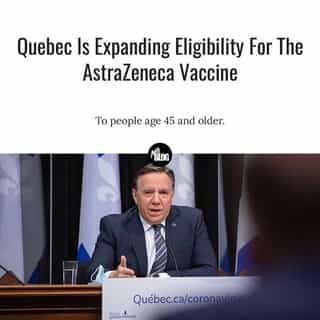 Beginning in the morning of April 21, the AstraZeneca vaccine will be available to anyone 45 and older in Quebec.⁠
⁠
*Click the link in @mtlblog bio for the full story! ⁠
⁠
📸: Émilie Nadeau via @francoislegault.pm⁠

