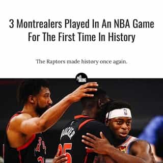 For the first time in history, three Montrealers played an NBA game on Sunday evening! 🙌🏀⁠
⁠
*Click the link in @mtlblog bio for the full story! ⁠
⁠
📸: @raptors⁠

