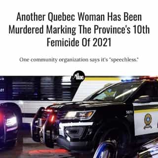 According to Regroupement des maisons pour femmes victimes de violence conjugale there have been more femicides in the first 4 months of 2021 than in all of 2020.⁠
⁠
*Click the link in @mtlblog bio for the full story! ⁠
⁠
📸: Sureté du Québec via @twitter⁠
