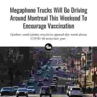 The government will be sending trucks with megaphones — "camion-crieur" — to some Montreal neighbourhoods over the weekend.⁠
⁠
*Click the link in @narcitycanada bio for the full story! 👈⁠
⁠
📸: Eshko Timiou via Wikimedia Commons