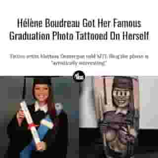 Quebec's most famous graduation picture has been immortalized with a tattoo.⁠
⁠
*Click the link in @mtlblog bio for the full story! ⁠
⁠
📸: @iamhely & @mathiasdomerguetattoo⁠
