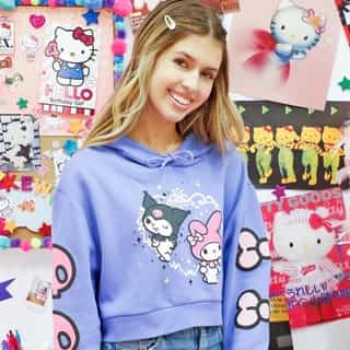 New from @dumbgood x Sanrio 💗 Give your wardrobe a much-needed refresh with these new styles. Link in bio to shop!