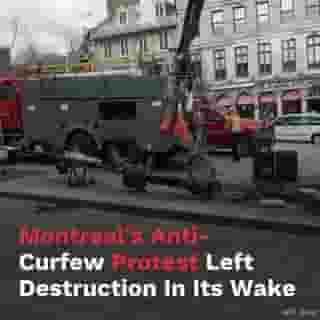 Photos show the aftermath of the destructive Old Montreal anti-curfew protest.⁠
⁠
*Click the link in @mtlblog bio for the full story! ⁠
⁠
