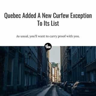 While Quebec curfew exceptions range from emergencies to essential work and humanitarian travel, the province has added one more to its list.⁠
⁠
*Click the link in @mtlblog bio for the full story! ⁠
⁠
📸: Irina Brester via @Dreamstime⁠
