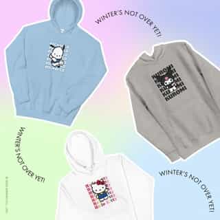 Winter's not over yet! ❄️ Snuggle up with hoodies and sweatshirts featuring your favorite friends 💞 Link in bio to shop! ⁠