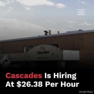 Cascades is hiring near Montreal at $26.38 per hour and there are a ton of benefits.⁠
⁠
*Click the link in @mtlblog bio for the full story! ⁠
