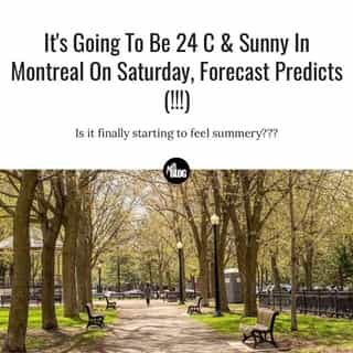 Environment Canada is (finally) forecasting beautiful — almost summery — Montreal weather this weekend.⁠
⁠
⁠
*Click the link in @mtlblog bio for the full story! ⁠
⁠

