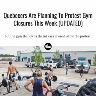 The gym whose parking lot is the designated protest location says it has not authorized the protest and will not allow it to happen.⁠
⁠
*Click the link in @mtlblog bio for the full story! ⁠
⁠
📸: Entraînement de parking pour dénoncer la fermeture des gyms via Facebook⁠
