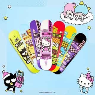 🎄GIVEAWAY🎄 Day 11 of 12 Days of Gifting is here! 🎁 Follow the steps below to enter for a chance to win the entire Girls Skateboards x @HelloKitty and Friends Tokyo Speed skate deck collection:⁠
⁠
❄️Follow @sanrio and @girlskateboards on Instagram⁠
❄️Like & save this post⁠
❄️Tag a friend who deserves some holiday cheer!⁠
⁠
Share this post on your IG story so your friends don’t miss out!✨ ⁠
⁠
Sweepstakes ends 12/11 at 11:59am PST. One winner will be chosen and contacted via DM from the verified Sanrio account. No purchase necessary. Must be a US resident and 18+ to enter. Visit the link in bio for the official rules.