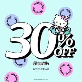 Supercute, super savings 🛍️  Enjoy 30% off everything online at sanrio.com + free shipping on all orders over $75! Link in bio to start shopping.