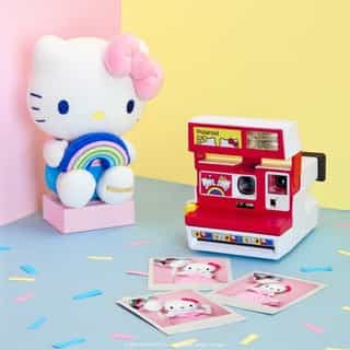 Supercute Birthday Exclusives! 💕🎉  Celebrate #HelloKittyDay with the limited edition Birthday Plush and Polaroid 600 camera featuring Hello Kitty and Mimmy. Link in bio to shop! 