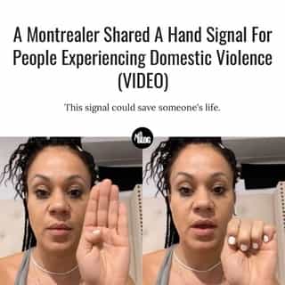 "This hand signal can be done silently or discretely while having a conversation with a friend even if an abuser is in another room," Chernienko told MTL Blog.⁠
⁠
*Click the link in @mtlblog bio for the full story! ⁠
⁠
📸: @therealsvetlana 