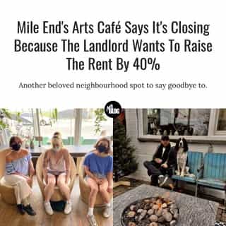 The latest small business to risk closing due to rent hikes.⁠
⁠
*Click the link in @mtlblog bio for the full story! ⁠
⁠
📸: @artscafemtl ⁠
⁠
#montreality #mtlcafe