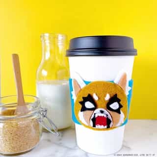 Celebrate our Friend of The Month by crafting this Sweet & RAGE felt drink cozy ☕ It’s double-sided so you can enjoy both @aggretsuko's sweet 💕 and rage 🔥 sides! It's perfect for your on-the-go coffee or tea for work or at home. Link in bio for the step-by-step instructions by @craftedbyjen✨  #SanrioFOTM