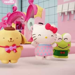Hello Kitty, My Melody, Pompompurin and Keroppi are having the ultimate movie night experience 📽️🍿 Watch the new episode of Hello Kitty and Friends Mini Tales 3D on the #HelloKittyandFriends YouTube channel. Link in bio!