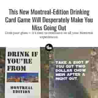 We've all had our go-to games during quarantine, but there's officially a new player in town. One local decided to create a Montreal-edition drinking card game and it's painfully relatable.⁠
⁠
*Click the link in @mtlblog bio for the full story! ⁠
⁠
📸: @drinkifyoure_⁠
