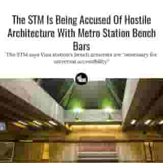 This isn't the first time the STM has been accused of installing hostile architecture.⁠
⁠
*Click the link in @mtlblog bio for the full story! ⁠
⁠
📸: Michel Bussieres via @dreamstime⁠
