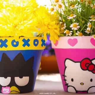 Today we’re playing with the new Hello Kitty Chalk Alive 4D Experience and making DIY planters featuring Hello Kitty 🎀 and our Friend of the Month, Badtz-Maru 🐧! Check out the #HelloKittyandFriends YouTube Channel to follow along. Link in bio!