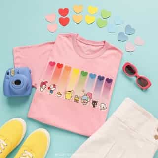 Friends are like rainbows 🌈 Always there to cheer you up on rainy days! Link in bio to shop our rainbow tee in customizable colors✨